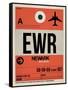 EWR Newark Luggage Tag I-NaxArt-Framed Stretched Canvas