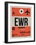 EWR Newark Luggage Tag I-NaxArt-Framed Art Print