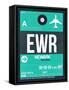 EWR Newark Luggage Tag II-NaxArt-Framed Stretched Canvas