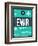 EWR Newark Luggage Tag II-NaxArt-Framed Art Print