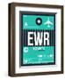 EWR Newark Luggage Tag II-NaxArt-Framed Art Print