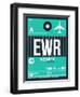 EWR Newark Luggage Tag II-NaxArt-Framed Art Print