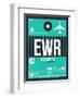 EWR Newark Luggage Tag II-NaxArt-Framed Art Print