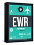 EWR Newark Luggage Tag II-NaxArt-Framed Stretched Canvas