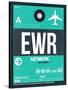 EWR Newark Luggage Tag II-NaxArt-Stretched Canvas