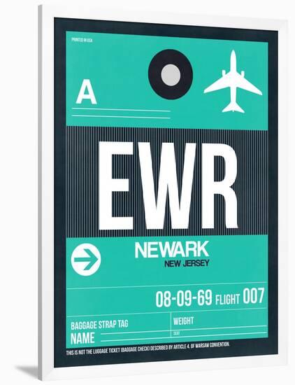 EWR Newark Luggage Tag II-NaxArt-Framed Art Print