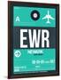 EWR Newark Luggage Tag II-NaxArt-Framed Art Print