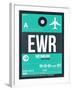 EWR Newark Luggage Tag II-NaxArt-Framed Art Print