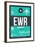 EWR Newark Luggage Tag II-NaxArt-Framed Art Print