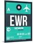 EWR Newark Luggage Tag II-NaxArt-Mounted Art Print