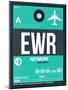 EWR Newark Luggage Tag II-NaxArt-Mounted Art Print