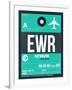 EWR Newark Luggage Tag II-NaxArt-Framed Art Print