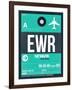 EWR Newark Luggage Tag II-NaxArt-Framed Art Print