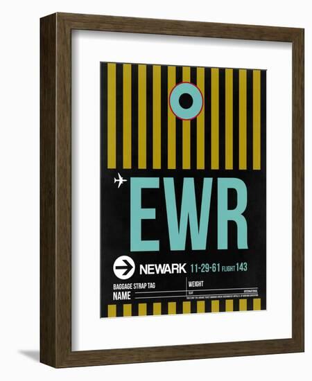 EWR Newark Luggage Tag II-NaxArt-Framed Art Print