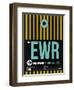 EWR Newark Luggage Tag II-NaxArt-Framed Art Print