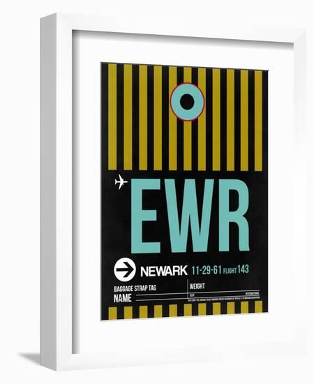 EWR Newark Luggage Tag II-NaxArt-Framed Art Print
