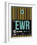 EWR Newark Luggage Tag II-NaxArt-Framed Art Print