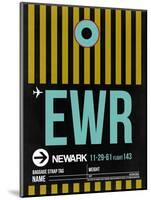 EWR Newark Luggage Tag II-NaxArt-Mounted Art Print