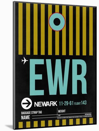 EWR Newark Luggage Tag II-NaxArt-Mounted Art Print