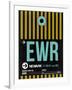 EWR Newark Luggage Tag II-NaxArt-Framed Art Print