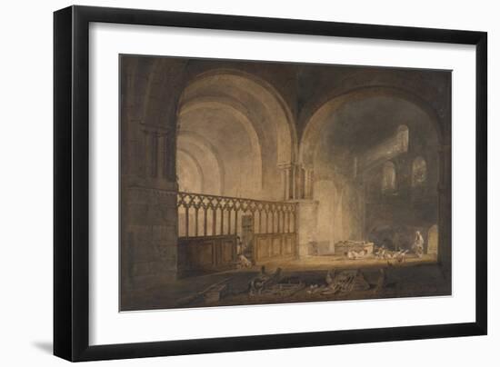 Ewynny Priory (W/C on Paper)-Joseph Mallord William Turner-Framed Giclee Print