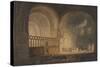 Ewynny Priory (W/C on Paper)-Joseph Mallord William Turner-Stretched Canvas