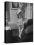 Ex-Burlesque Stripper June St. Clair with Knee Sexily Crooked, Allen Gilbert School of Undressing-Peter Stackpole-Stretched Canvas