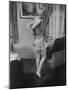 Ex-Burlesque Stripper June St. Clair with Knee Sexily Crooked, Allen Gilbert School of Undressing-Peter Stackpole-Mounted Photographic Print