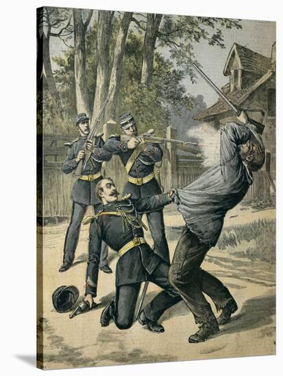 Ex-Con Boissin Resists Arrest and Is Shot by Gendarmes, 1892-null-Stretched Canvas