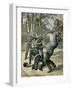 Ex-Con Boissin Resists Arrest and Is Shot by Gendarmes, 1892-null-Framed Art Print