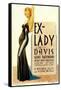 Ex-Lady, Bette Davis on midget window card, 1933-null-Framed Stretched Canvas