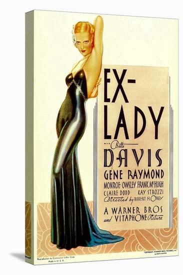 Ex-Lady, Bette Davis on midget window card, 1933-null-Stretched Canvas