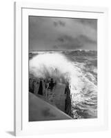 Ex US Destroyer Reaching Open Sea Where Atlantic Took on Its Normal Winter Grayness-Hans Wild-Framed Photographic Print