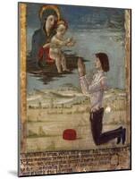 Ex-Voto Depicting Madonna and Child with Man on His Knees Praying, Abbey of St Maria Del Monte-null-Mounted Giclee Print