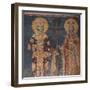Exaltation of the Cross. Saints Constantine the Great and Helena, 1321-1322-null-Framed Giclee Print