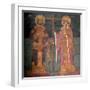 Exaltation of the Cross. Saints Constantine the Great and Helena, Ca 1350-null-Framed Giclee Print