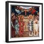 Exaltation of the Holy Cross, Emperor Heraclius and Patriarch Zacharias, 1494-Philippos Goul-Framed Giclee Print