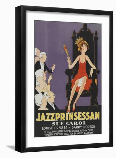 Exalted Flapper "Jazzprinsessan"-null-Framed Art Print