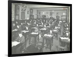 Examination Class for Male and Female Students, Queens Road Evening Institute, London, 1908-null-Framed Photographic Print