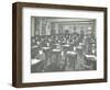 Examination Class for Male and Female Students, Queens Road Evening Institute, London, 1908-null-Framed Photographic Print