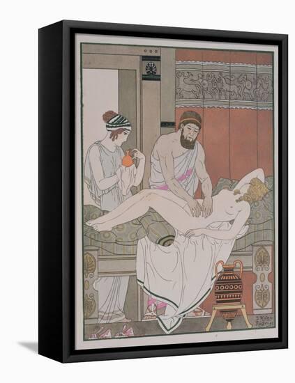 Examination of a Patient, Illustration from 'The Complete Works of Hippocrates', 1932-Joseph Kuhn-Regnier-Framed Stretched Canvas
