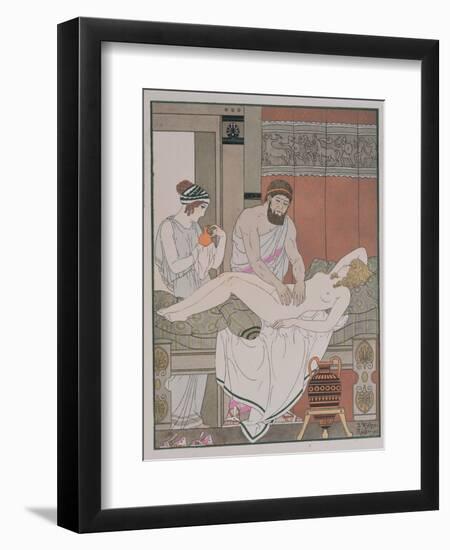 Examination of a Patient, Illustration from 'The Complete Works of Hippocrates', 1932-Joseph Kuhn-Regnier-Framed Giclee Print