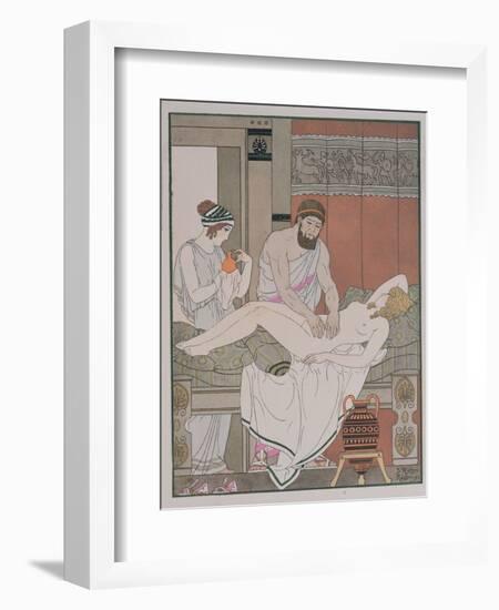 Examination of a Patient, Illustration from 'The Complete Works of Hippocrates', 1932-Joseph Kuhn-Regnier-Framed Giclee Print