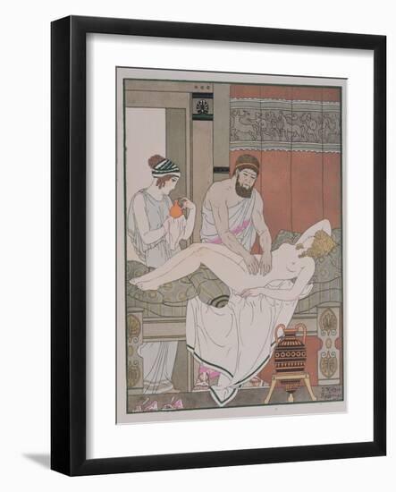 Examination of a Patient, Illustration from 'The Complete Works of Hippocrates', 1932-Joseph Kuhn-Regnier-Framed Giclee Print