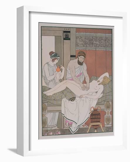 Examination of a Patient, Illustration from 'The Complete Works of Hippocrates', 1932-Joseph Kuhn-Regnier-Framed Giclee Print