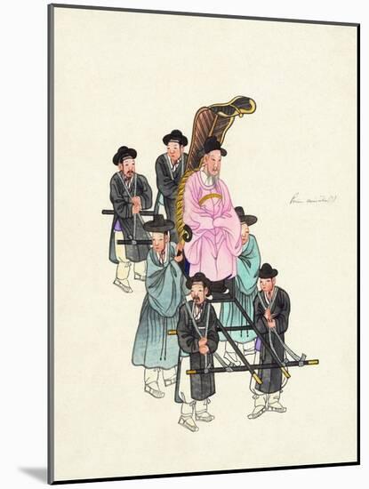 Example of a Roofless Palanquin, Published C.1890-null-Mounted Giclee Print