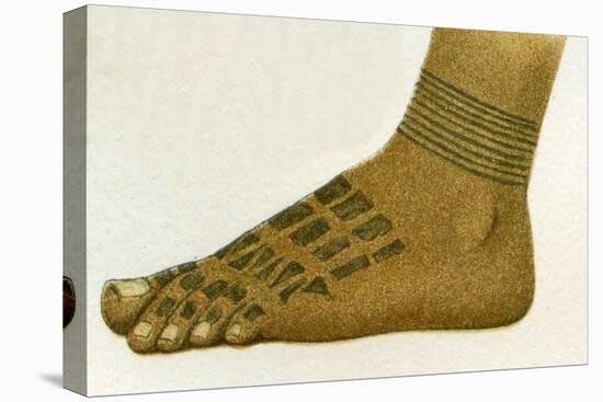 Example of Dayak Foot Tattoo Designs, Borneo, 1894-null-Stretched Canvas