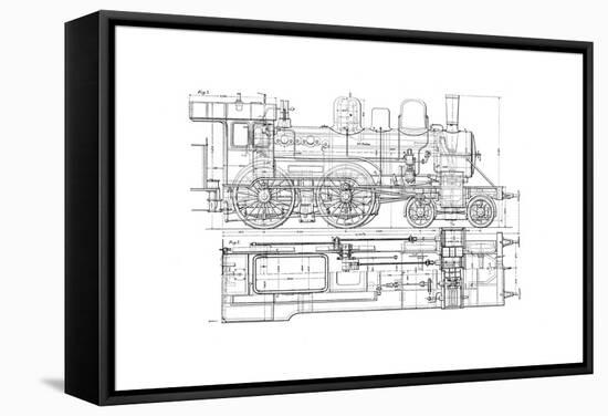 Example of Mechanical Drawing, 1901-null-Framed Stretched Canvas