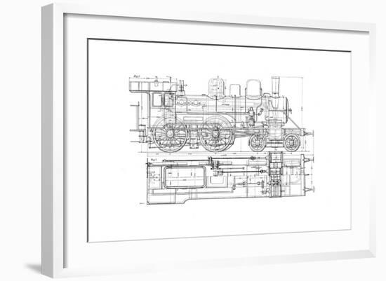 Example of Mechanical Drawing, 1901-null-Framed Giclee Print