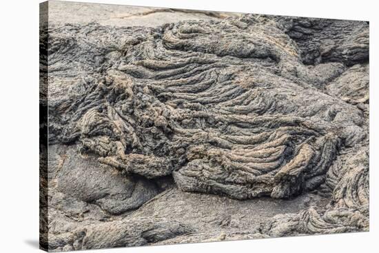 Example of Pahoehoe Lava on Fernandina Island, Galapagos Islands, Ecuador, South America-Michael Nolan-Stretched Canvas